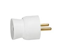 Fiche 2P+T - mâle - sortie droite - 16A - blanc LEGRAND