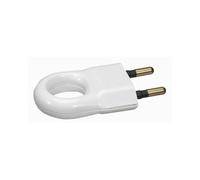 Fiche avec anneau d'extraction 2P - 6A - blanc LEGRAND