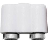 Fiche banane femelle double Ø de la broche: 2.6 mm BELI-BECO 61/17ws blanc