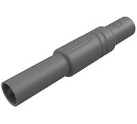 Fiche banane mâle de sécurité Ø de la broche: 4 mm Hirschmann Test & Measurement LAS S G 934097106 gris