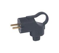 Fiche électrique mâle coudée caoutchouc 16A 2P+T 50252 LEGRAND