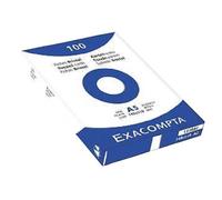 Fiche bristol 105 x 148 mm unie blanche non perforée Exacompta - Boîte de 100