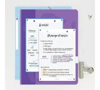 Fiche bristol 210 x 148 mm quadrillée 5 x 5 perforée blanche Oxford Révision 2.0 - Sachet de 32