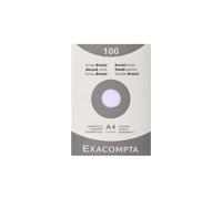 Fiche bristol 210 x 297 mm quadrillée 5 x 5 blanche non perforée Exacompta - Boîte de 100