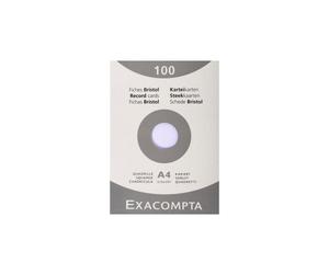 Fiche bristol 210 x 297 mm quadrillée 5 x 5 blanche non perforée Exacompta - Boîte de 100
