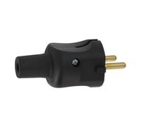 Fiche caoutchouc 2P 16A 380V - sortie droite - noir LEGRAND