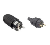 Fiche caoutchouc mâle 16A 2P+T & Prise electrique male - Fiche electrique - Prise male - Prise male 220 V - Fiche male