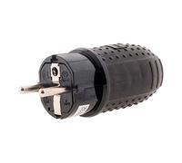 Fiche électrique mâle étanche ZENITECH IP44 16A 2P+T - Noir