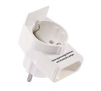 Fiche combinée duplex avec protection contre les surtensions, 1 fiche Euro et 1 fiche de contact de protection, pour enrouleurs électriques et autres appareils électriques