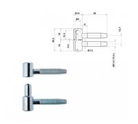 Fiche complète M+F - nœud plat court 14mm - butée à bille - 10 pièces OTLAV