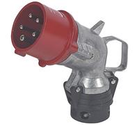 fiche coudée male 16 ampères 3p+n+t ip44 rouge - legrand hypra 052274