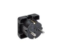 Fiche de contact de protection - Bachmann - Noire - Plate - Type F - 2 pôles - Schuko - CE - 0.03 kg - 220-240V