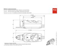 Fiche de protection moteur CEE 16 A 5 pôles PCE 54015063 400 V rouge, gris 1 pc(s)