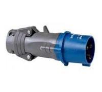 Fiche Droite Male 16 Ampères 2P+T Ip44 Bleu - Legrand Hypra 052042 Bleu G