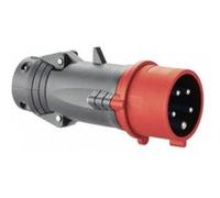 Fiche Droite Male 16 Ampères 3P+N+T Ip44 Rouge - Legrand Hypra 52244 Rouge G
