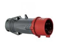 fiche droite male 32 ampères 3p+t ip44 rouge - legrand hypra 52943