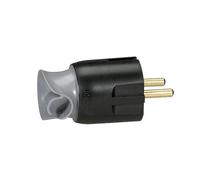 Fiche électrique 2P+T 16A a orientation du câble - noir LEGRAND