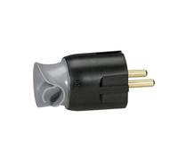 Fiche électrique 2P+T 16A a orientation du câble - noir LEGRAND