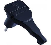 Electraline 520201 Fiche male 2P 6A extra plate Noir
