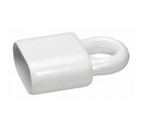 Legrand - Fiche plate femelle sans terre plastique - avec anneau extraction - blanc