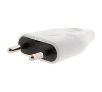 Fiche électrique mâle 2 pôles 6A couleur blanc