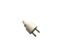Fiche électrique mâle 2P+T Sortie droite Blanche