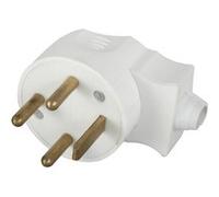 Fiche électrique mâle 3 pôles + terre, 20.0 A, DEBFLEX Blanc G