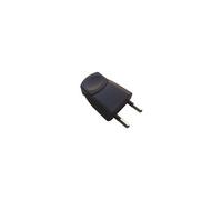 Fiche électrique mâle - 6A - 2P - Noir