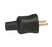 Fiche électrique mâle caoutchouc 16A 2P 50451 LEGRAND