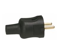 Legrand Fiche électrique mâle 50451 - 16 A 2P caoutchouc câble 2x15 mm² noir