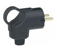 Fiche électrique mâle coudée caoutchouc 16A 2P+T 50252 LEGRAND