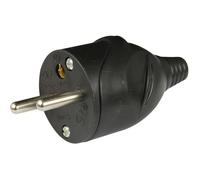 Fiche électrique mâle ZENITECH 16A 2P + T - Noir