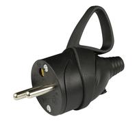 Fiche électrique mâle - ZENITECH - 16A - 2P+T - Noir - Plastique