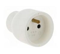 fiche femelle 16a 2p+t en plastique couleur blanc