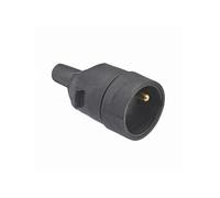DEBFLEX Fiche femelle 2P+T caoutchouc noir