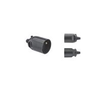 Fiche femelle noire droite à coiffe 2 pôles + terre 16A - 713390