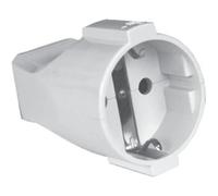 Fiche femelle schuko Silver Electronics 16A 4,8mm plastique Blanc