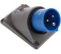Fiche inclinée Hypra 16A - 2P+T - 200V~ à 250V~ - plastique - IP44