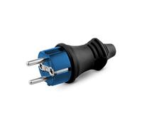 Fiche industrielle 16A en caoutchouc IP44, résistante à l'eau et à la poussière, idéale pour les connexions électriques extérieures et les environnements exigeants.