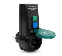 Fiche intermédiaire pour protection des personnes | Disjoncteur FI 2 pôles pour charges jusqu'à 3600 W | Adaptateur de contact de protection pour protéger contre les chocs électriques | Utilisation