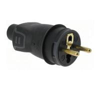 Legrand - Fiche mâle électrique 50445 - connexion à vis - caoutchouc - 2P+T 16A - IP44 - Noir