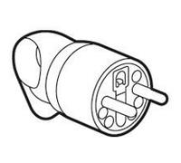 Legrand Fiche plastique 2P+T 16A à anneau – blanc
