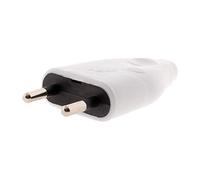Fiche mâle 2P 6A - blanc - Zenitech