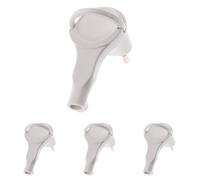 Fiche mâle 2P 6A extraplate - blanc - Zenitech (Lot de 4)