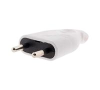 Fiche mâle 2P 6A latérale - blanc - Zenitech