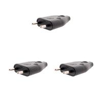 Fiche mâle 2P 6A - noir - Zenitech (Lot de 3)