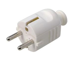 Fiche Mâle 2p+t 10/16a Blanc Blister - Profile