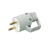 - Fiche mâle 2P+T 16A IP40 à anneau - Gris - Lébénoïd