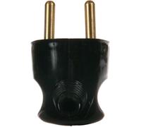 Fiche mâle 2P+T 16A IP40 sortie latérale - Noir - Lébénoïd