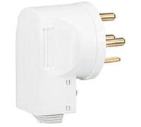 Fiche mâle 3P+N+T 20a coudée blanc 380v blister